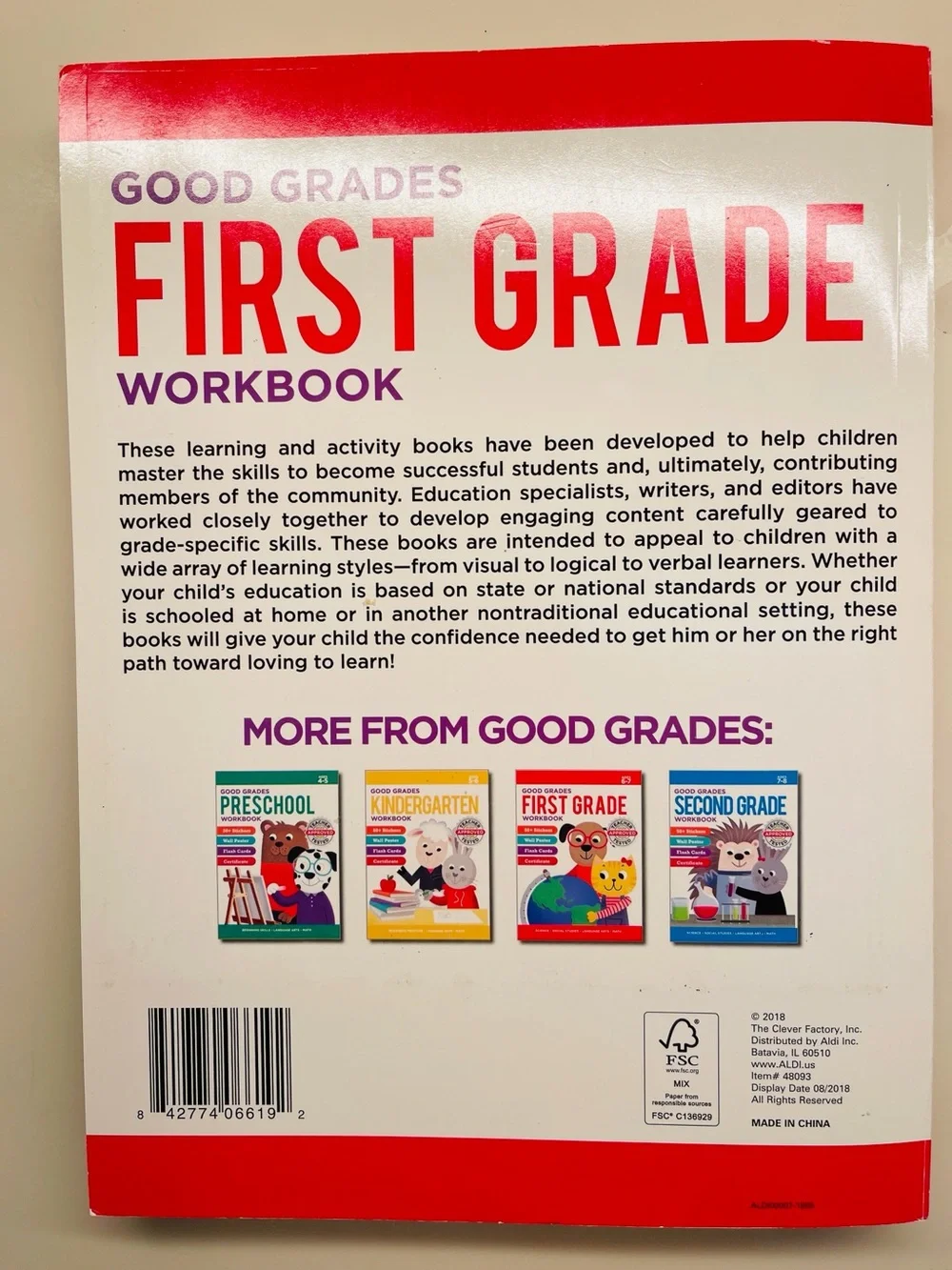 TWO Scholastic Kindergarten and First Grade Jumbo Workbooks